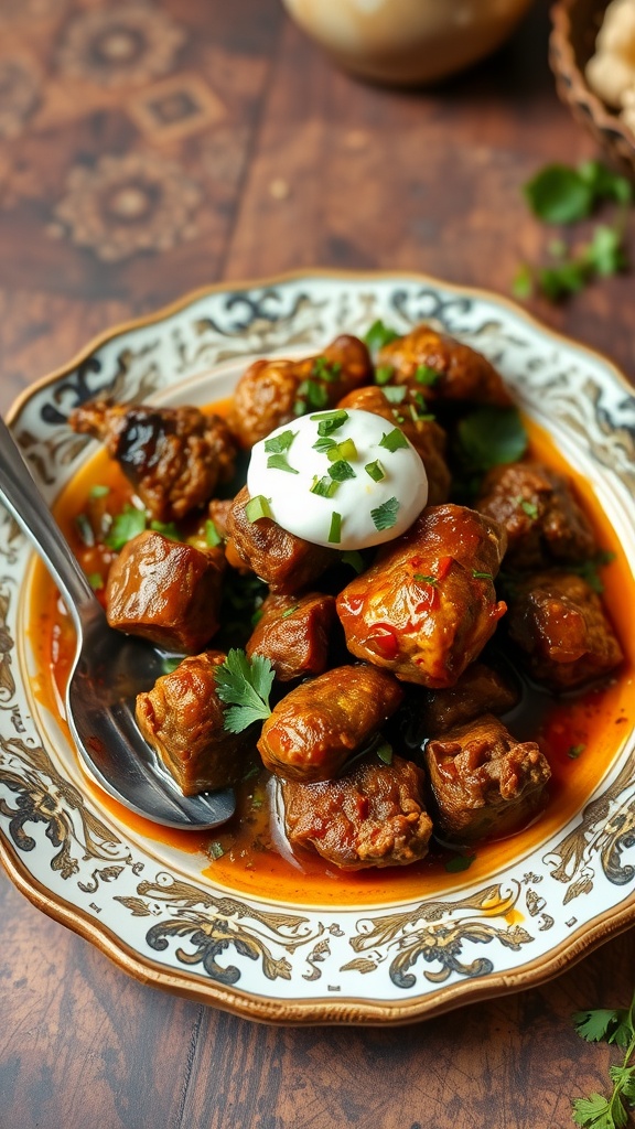 15 Delicious Karahi Recipes You Need to Try 28 Delicious Mutton Karahi garnished with yogurt and fresh herbs.