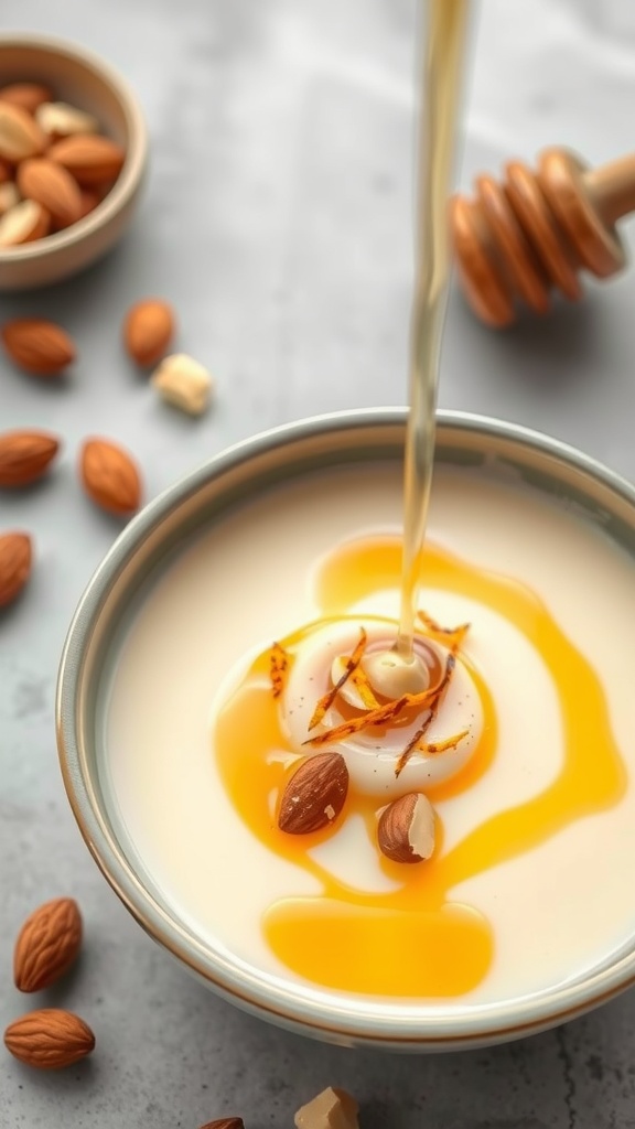 20 Delicious Pakistani Dessert Recipes You Must Try 43 A bowl of rabri with saffron and nuts on top